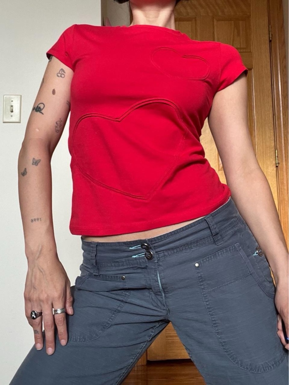 Zara Women's Red Heart Tee